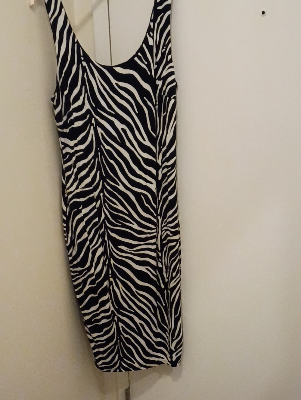 Bar III Black and White Zebra Midi Dress